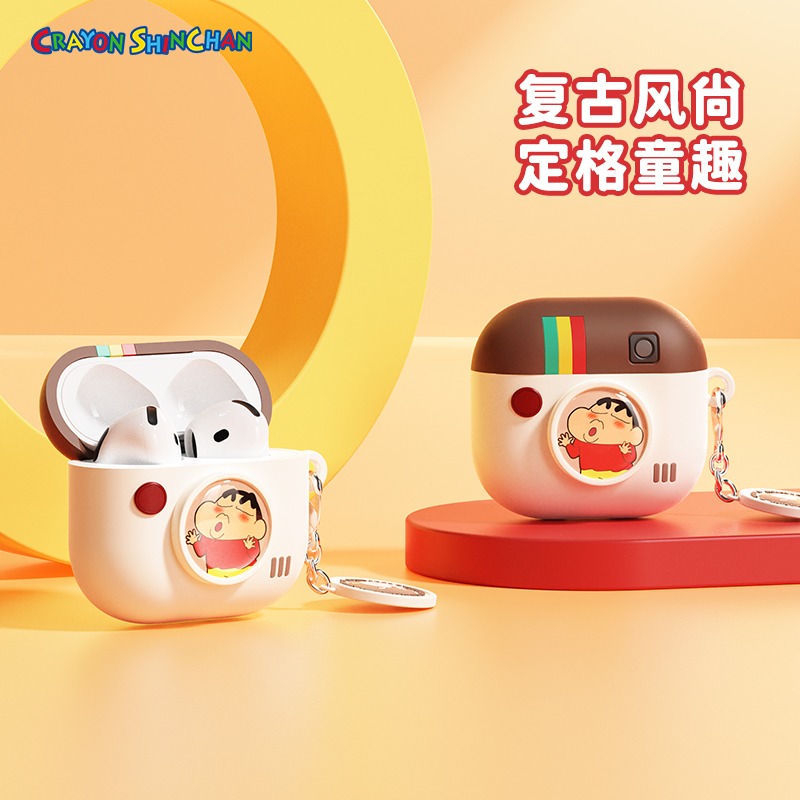 【樂融融】正版現貨 哆啦A夢&蠟筆小新 復古相機款 AirPods4 耳機殼 耳機套 保護殼 耳機套 蘋果耳機-細節圖8