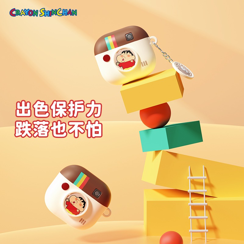 【樂融融】正版現貨 哆啦A夢&蠟筆小新 復古相機款 AirPods4 耳機殼 耳機套 保護殼 耳機套 蘋果耳機-細節圖11