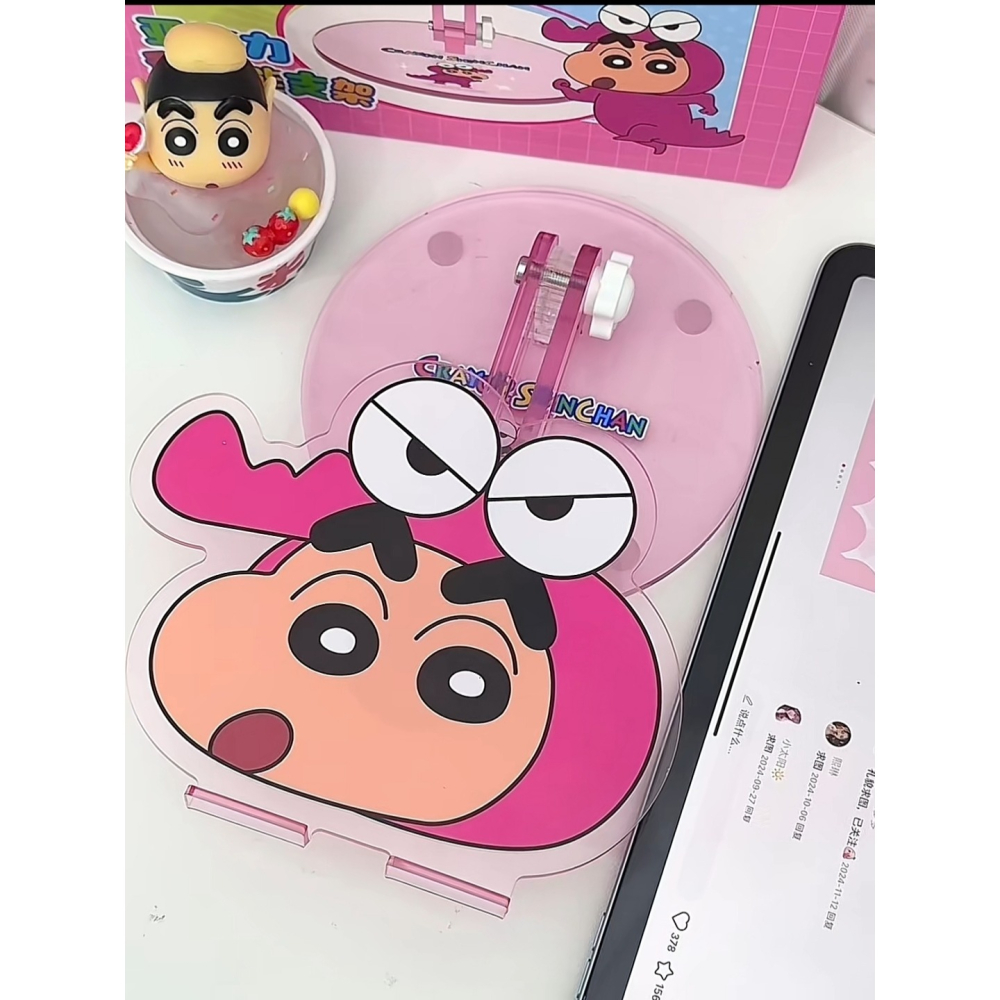 【樂融融】正版 蠟筆小新 亞克力支架 手機支架 平板支架 筆電支架 直播支架 動感超人 新之助-細節圖4