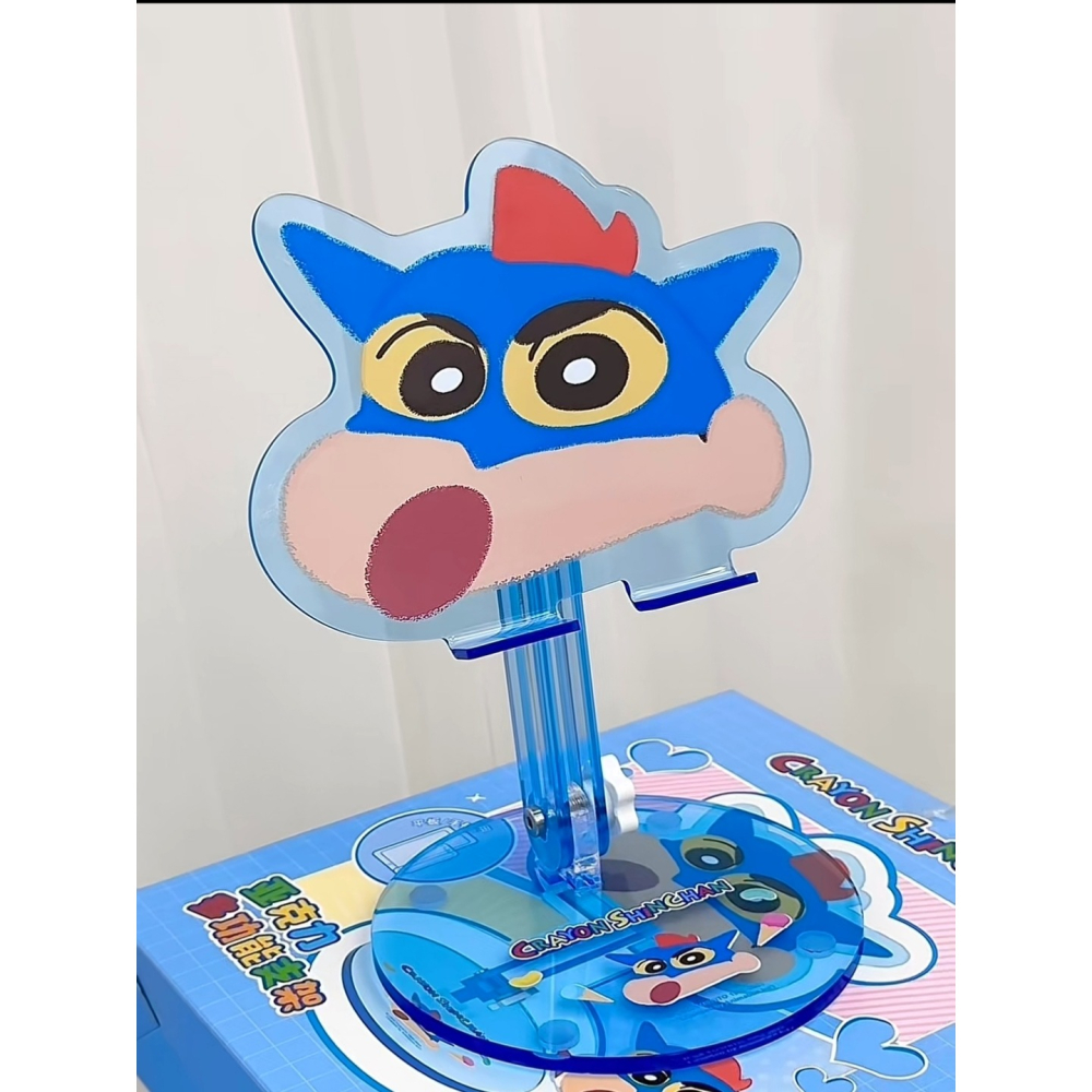 【樂融融】正版 蠟筆小新 亞克力支架 手機支架 平板支架 筆電支架 直播支架 動感超人 新之助-細節圖5