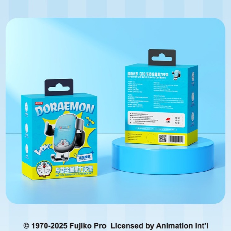 【最新款預購】正版 哆啦A夢 Q18車載支架 手機支架 汽車支架 通風口 金屬重力 支架 送禮 小叮噹 哆啦a夢-細節圖6