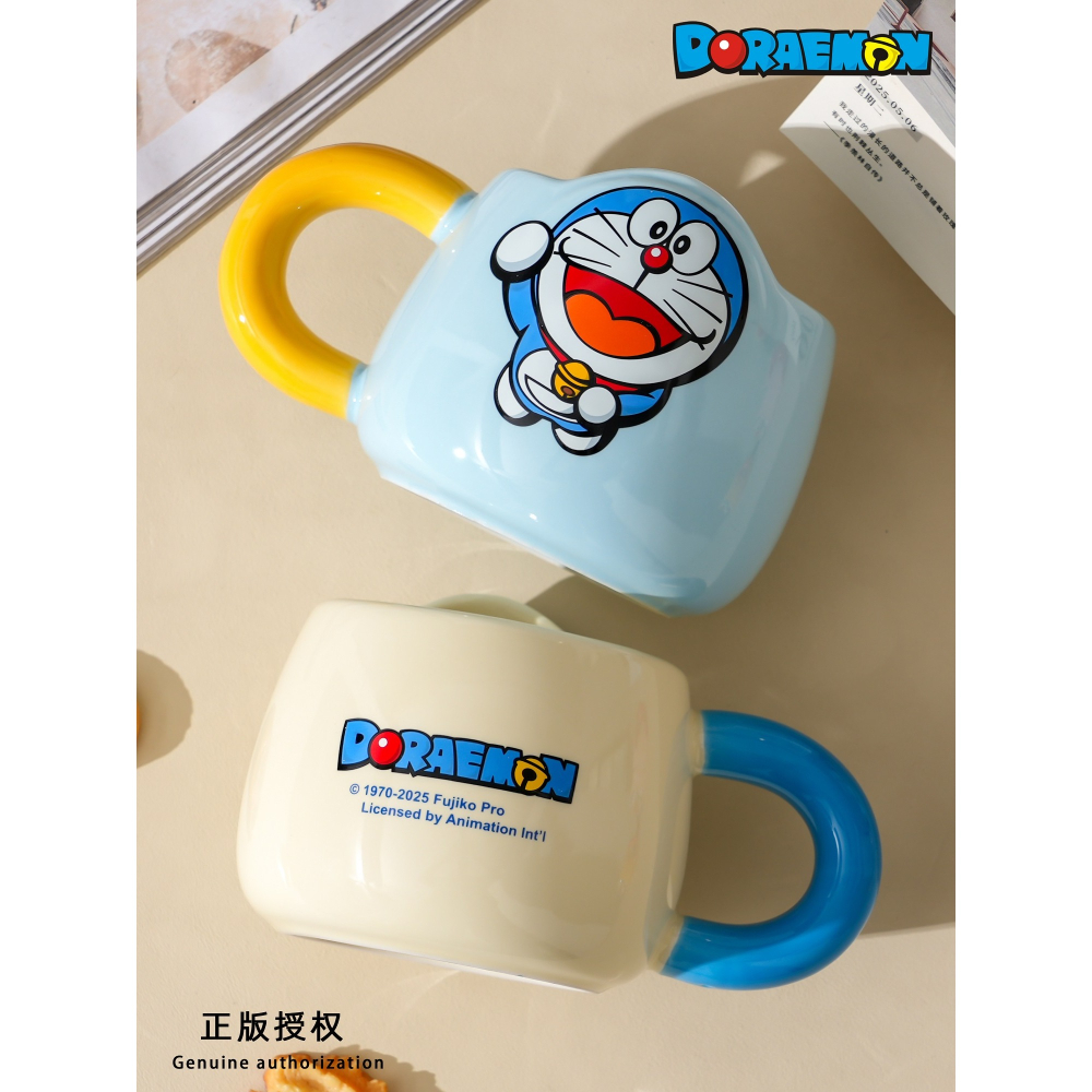 【現貨】正版 哆啦A夢 快樂馬克杯 水杯 牛奶杯 飲料杯 咖啡杯 陶瓷材質 小叮噹 哆啦a夢 送禮 焦點-細節圖5