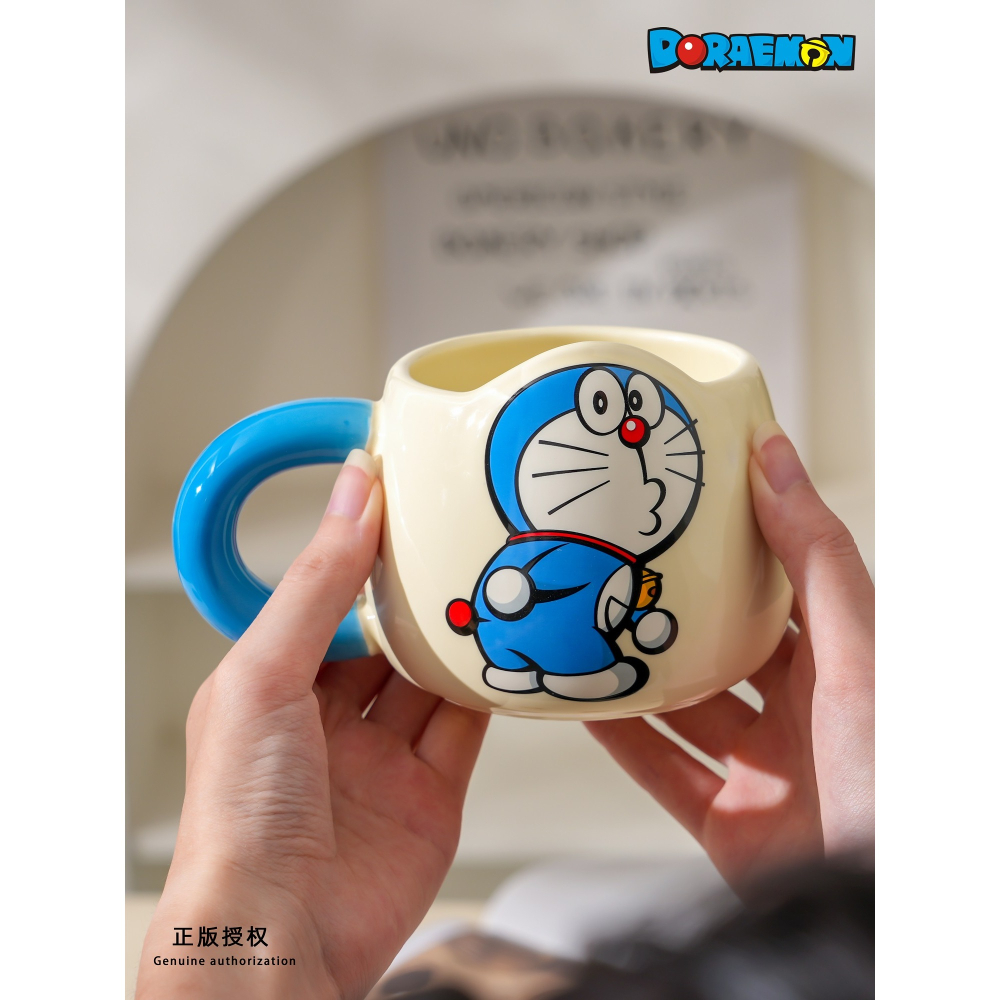 【現貨】正版 哆啦A夢 快樂馬克杯 水杯 牛奶杯 飲料杯 咖啡杯 陶瓷材質 小叮噹 哆啦a夢 送禮 焦點-細節圖6
