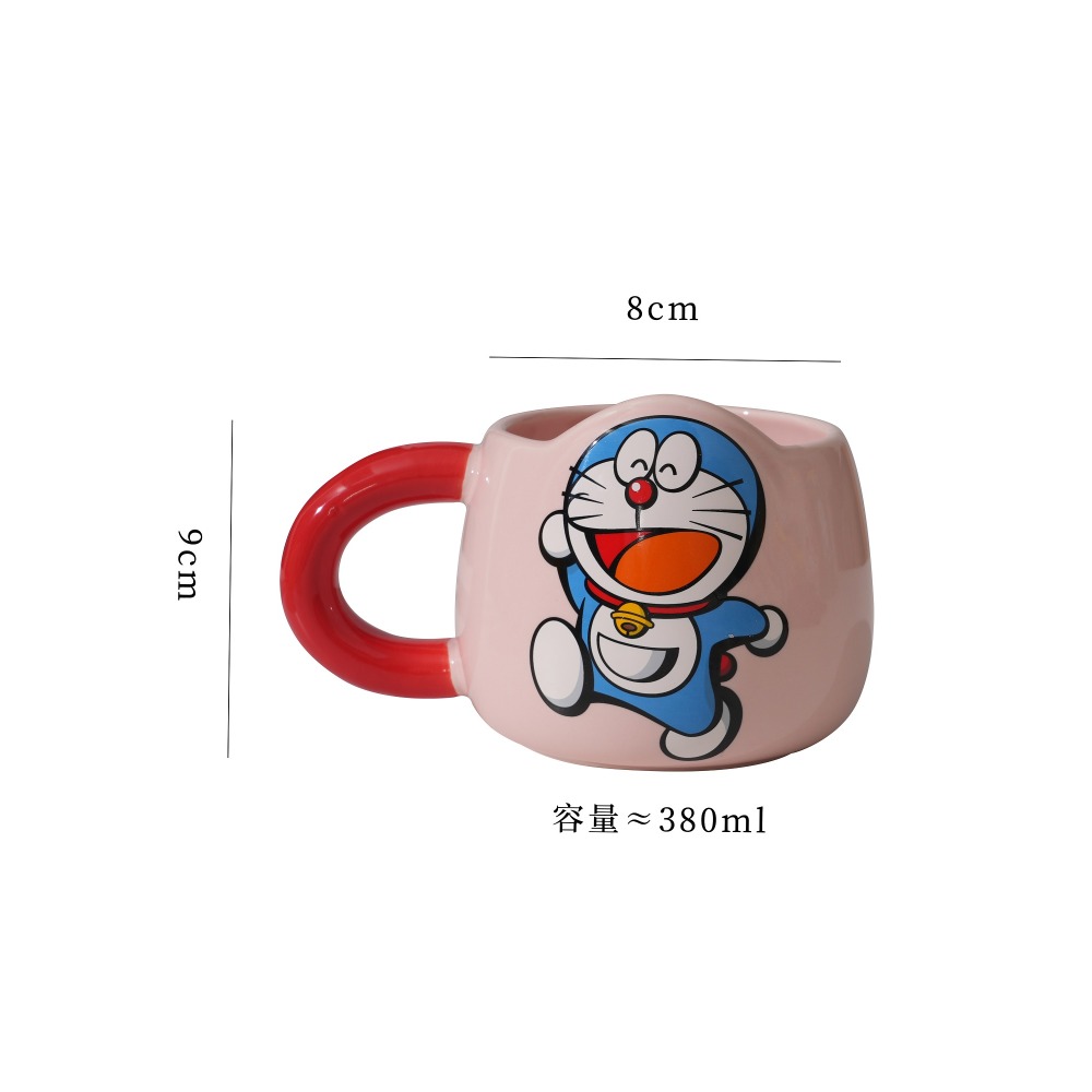 【現貨】正版 哆啦A夢 快樂馬克杯 水杯 牛奶杯 飲料杯 咖啡杯 陶瓷材質 小叮噹 哆啦a夢 送禮 焦點-規格圖4