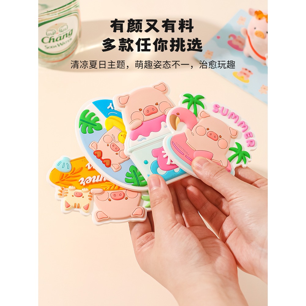 【LULU豬】正版 可爱冰箱貼 磁貼 个性创意冰箱磁吸装饰貼 軟膠材質 送禮 川島屋-細節圖4