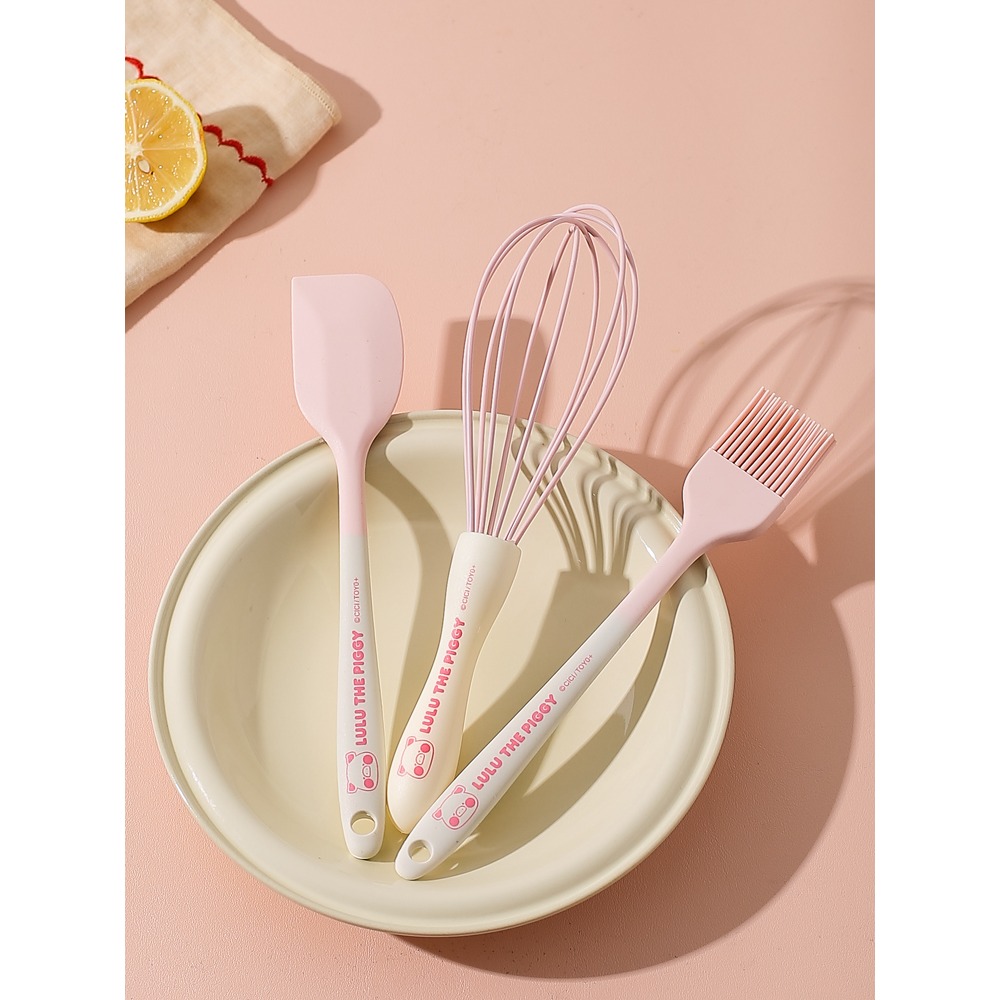 【LULU豬】正版 硅胶刮刀刷 油刷子 手动打蛋器 蛋糕烘焙工具 鍋鏟 湯勺 飯勺 漏勺 送禮 川島屋-細節圖5