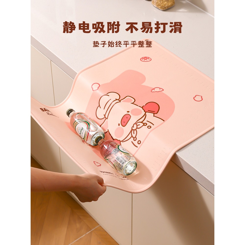 【LULU豬】正版 硅胶揉面垫子 擀面墊 食品級材質 切面刀 擀面杖 送禮 川島屋-細節圖2