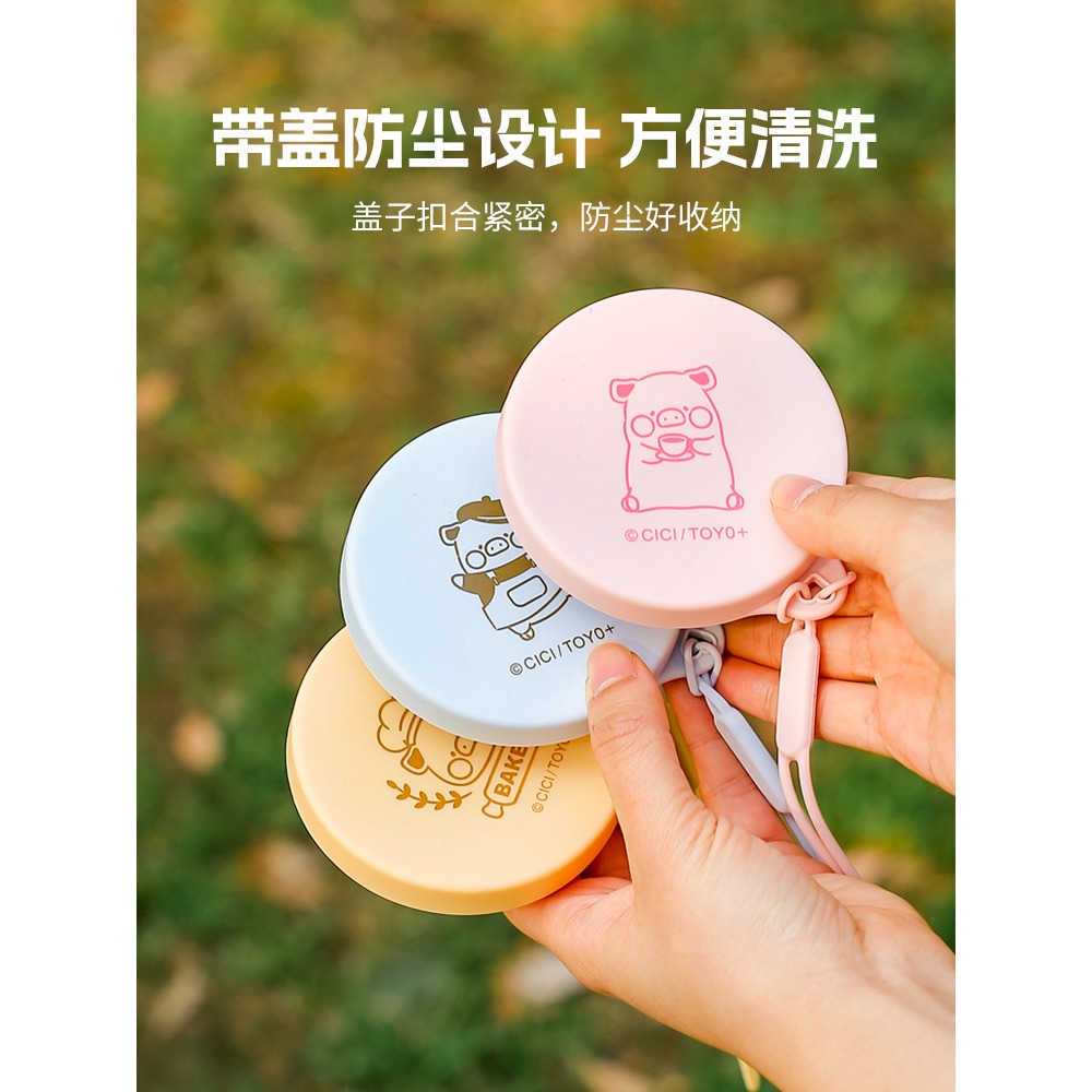 【LULU豬】正版 折叠水杯 外出便携式 食品级硅胶杯子 水杯 茶杯 旅行漱口杯 送礼 川島屋-細節圖3