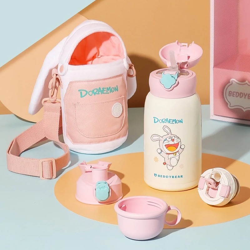 【杯具熊】正版 哆啦A夢 四葉草款式 保溫杯 保溫瓶 水杯 水壺 630ml 韓國品牌 送禮-細節圖2