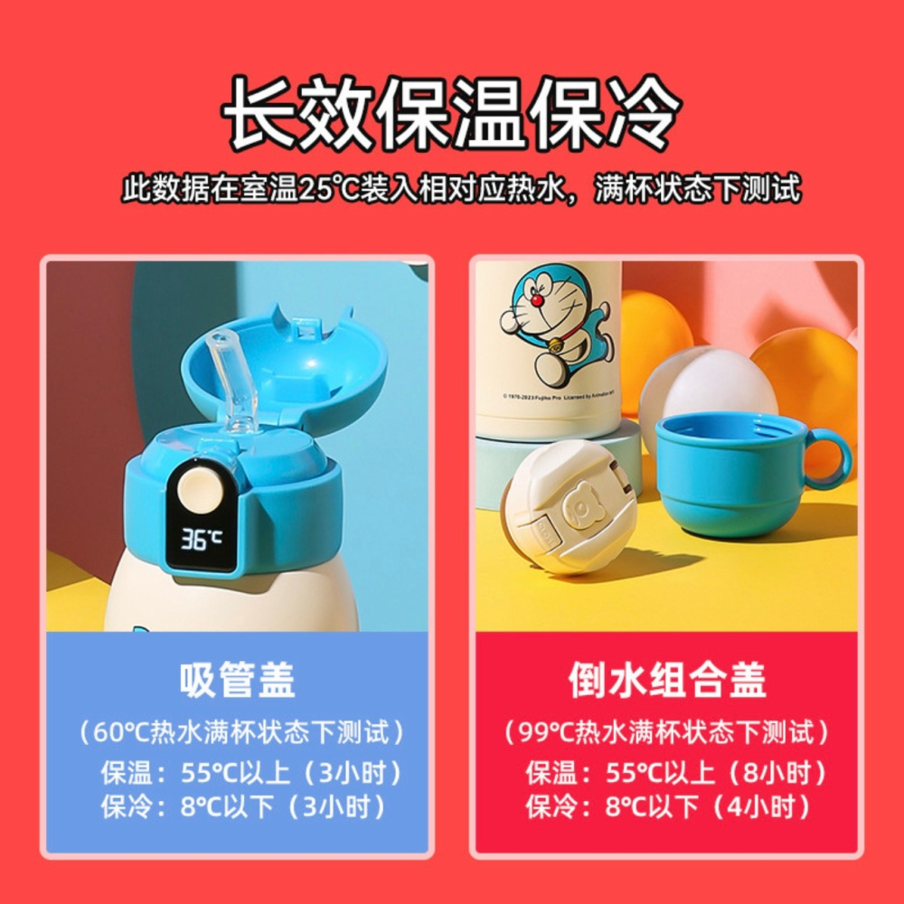 【杯具熊】正版 哆啦A夢 小拱門款式 保溫杯 保溫瓶 水杯 水壺 480ml 韓國品牌 送禮-細節圖4