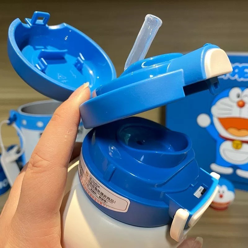 【杯具熊】正版 哆啦A夢 開口笑款式 保溫杯 保溫瓶 水杯 水壺 600ml 韓國品牌 送禮-細節圖4