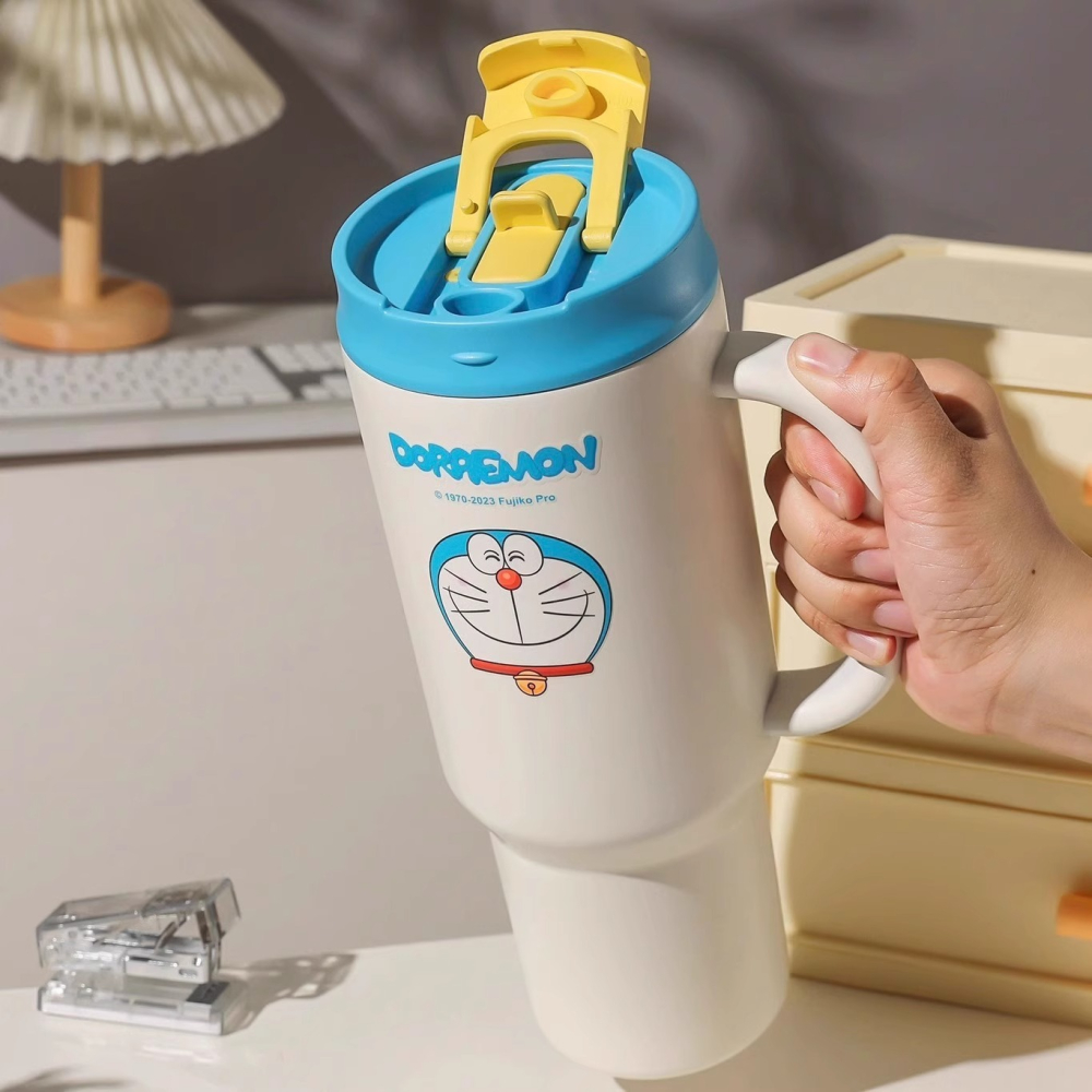 【杯具熊】正版 哆啦A夢 車載杯款式 保溫杯 保溫瓶 水杯 水壺 1200ml 韓國品牌 送禮-細節圖4