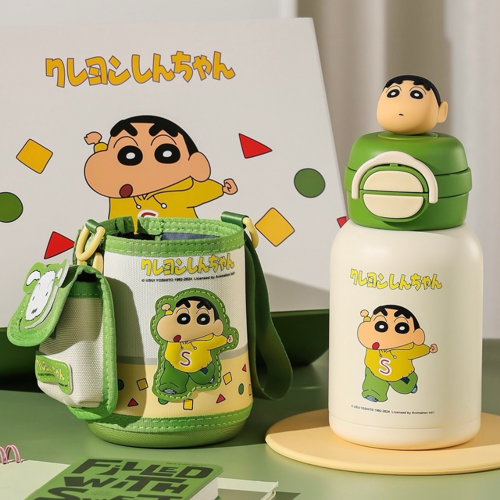 【杯具熊】正版 蠟筆小新 開口笑款式 保溫杯 保溫瓶 水杯 水壺 600ml 韓國品牌 送禮-規格圖5