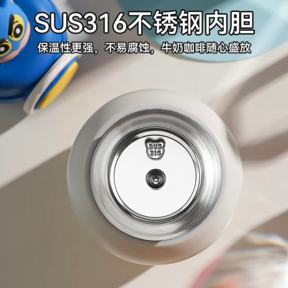 【杯具熊】正版 蠟筆小新 開口笑雙飲杯款式 保溫杯 保溫瓶 水杯 水壺 600ml 韓國品牌 送禮-細節圖4