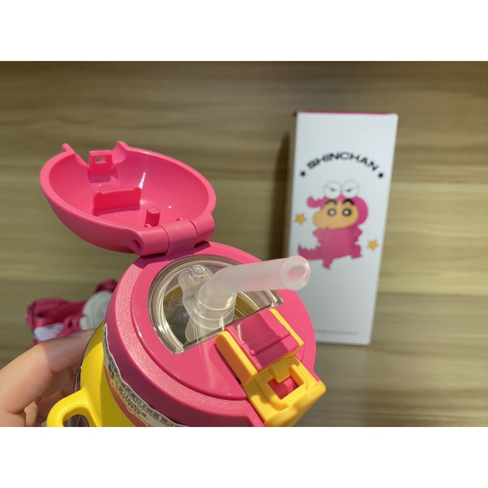 【杯具熊】正版 蠟筆小新 四葉草款式 保溫杯 保溫瓶 水杯 水壺 600ml 韓國品牌 送禮-細節圖5