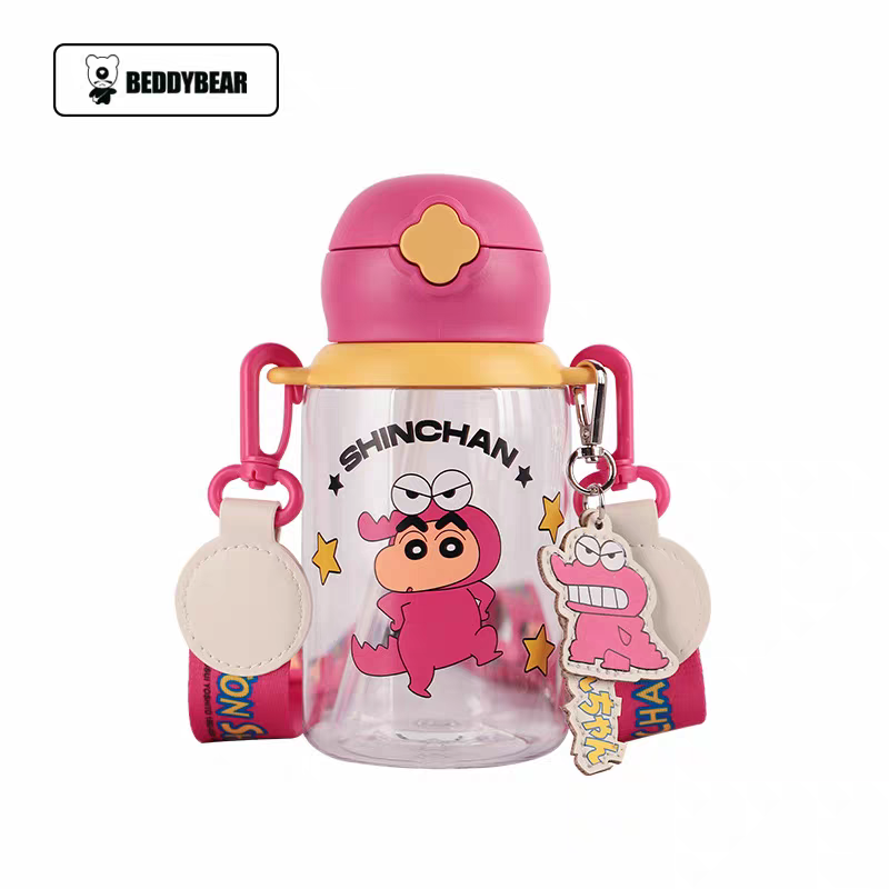 【杯具熊】正版 蠟筆小新 四葉草款式 保溫杯 保溫瓶 水杯 水壺 600ml 韓國品牌 送禮-規格圖5