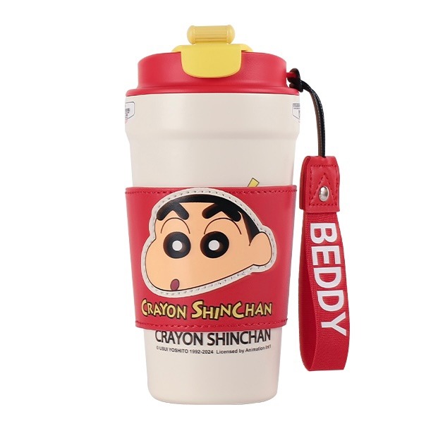 【杯具熊】正版 蠟筆小新 心氣咖啡杯款式 保溫杯 保溫瓶 水杯 水壺 500ml 韓國品牌 送禮-細節圖5
