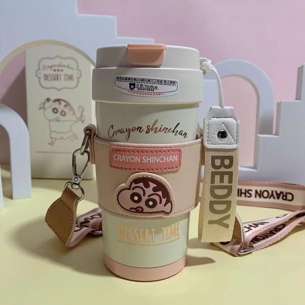 輕心保温咖啡杯-金粉小新（500ML）