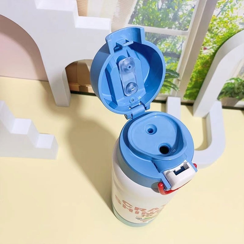 【杯具熊】正版 蠟筆小新 分倉保溫杯款式 保溫杯 保溫瓶 水杯 水壺 530ml 韓國品牌 送禮-細節圖2