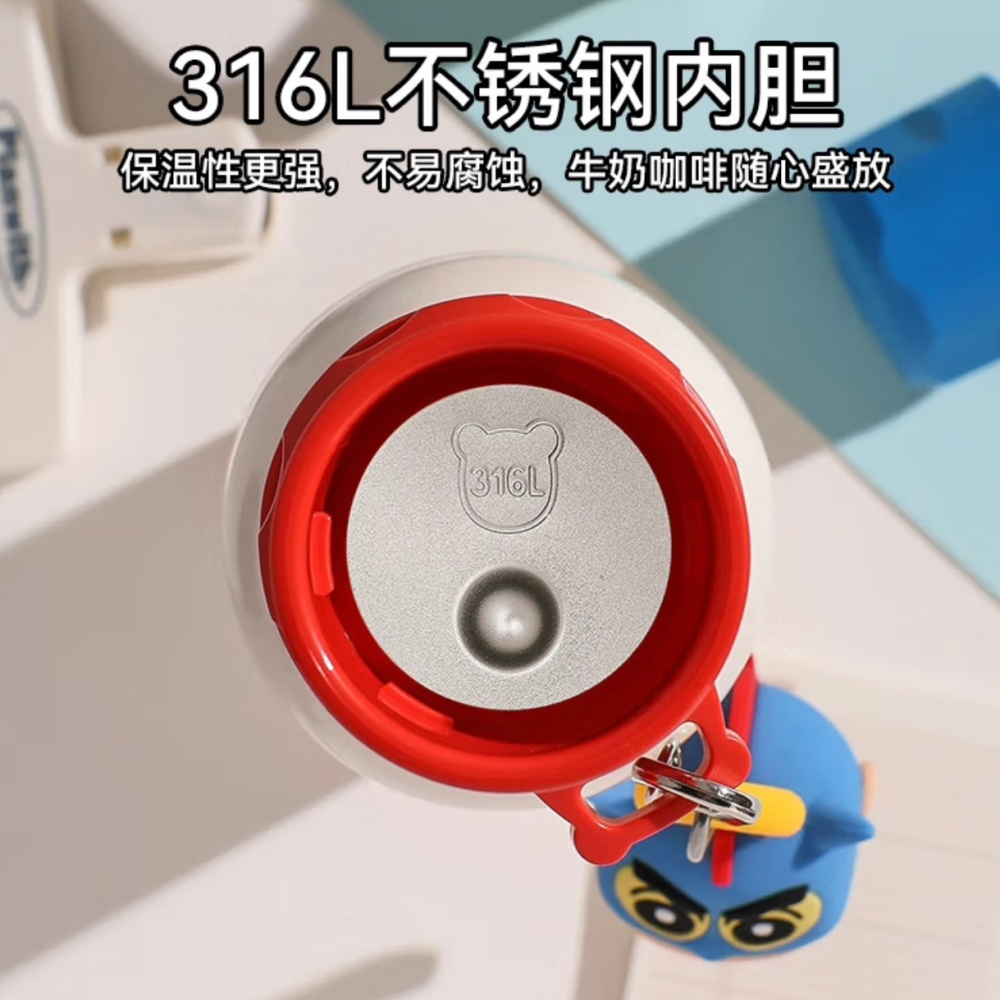【杯具熊】正版 蠟筆小新 運動杯款式 保溫杯 保溫瓶 水杯 水壺 600ml 韓國品牌 送禮-細節圖4