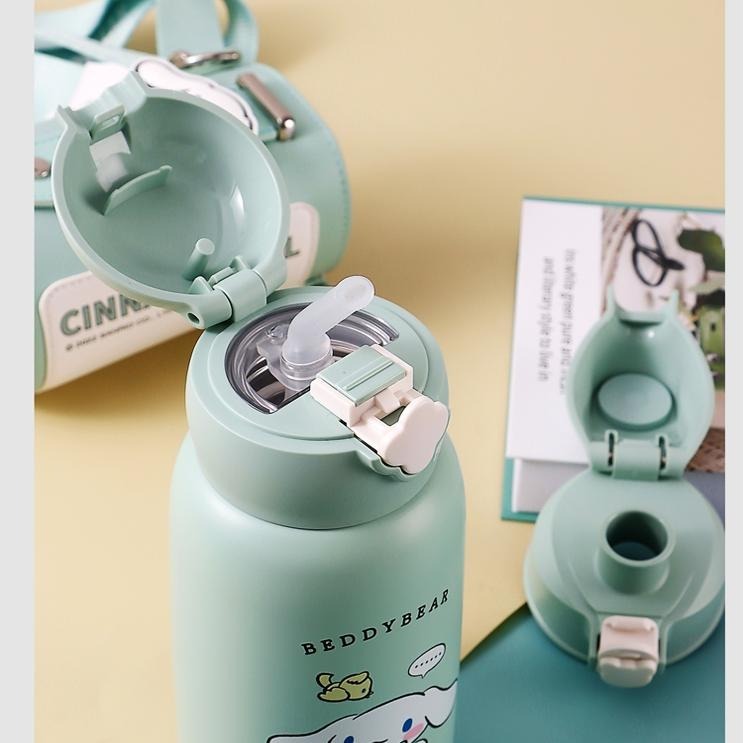 【杯具熊】正版 三麗鷗 四葉草款式 玉桂狗 保溫杯 保溫瓶 水杯 水壺 630ml 韓國品牌 送禮-細節圖4