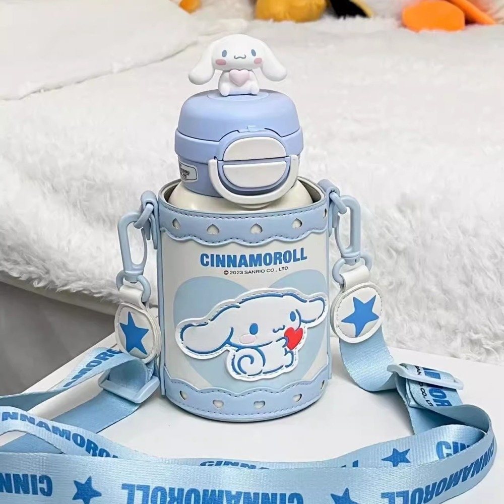 【杯具熊】正版 三麗鷗 開口笑雙飲款式 玉桂狗 保溫杯 保溫瓶 水杯 水壺 600ml 韓國品牌 送禮-細節圖2