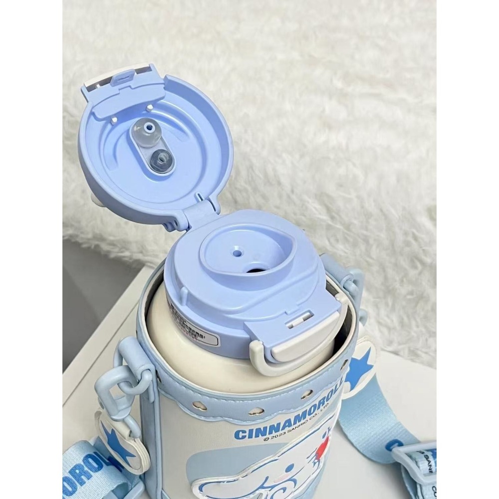 【杯具熊】正版 三麗鷗 開口笑雙飲款式 玉桂狗 保溫杯 保溫瓶 水杯 水壺 600ml 韓國品牌 送禮-細節圖4