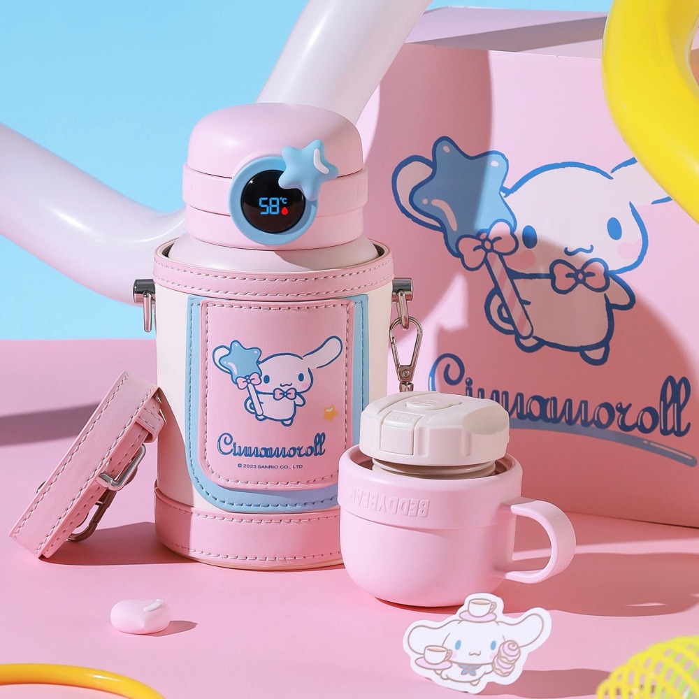 【杯具熊】正版 三麗鷗 圈圈兒童壺款式 玉桂狗 保溫杯 保溫瓶 水杯 水壺 480ml 韓國品牌 送禮-細節圖2