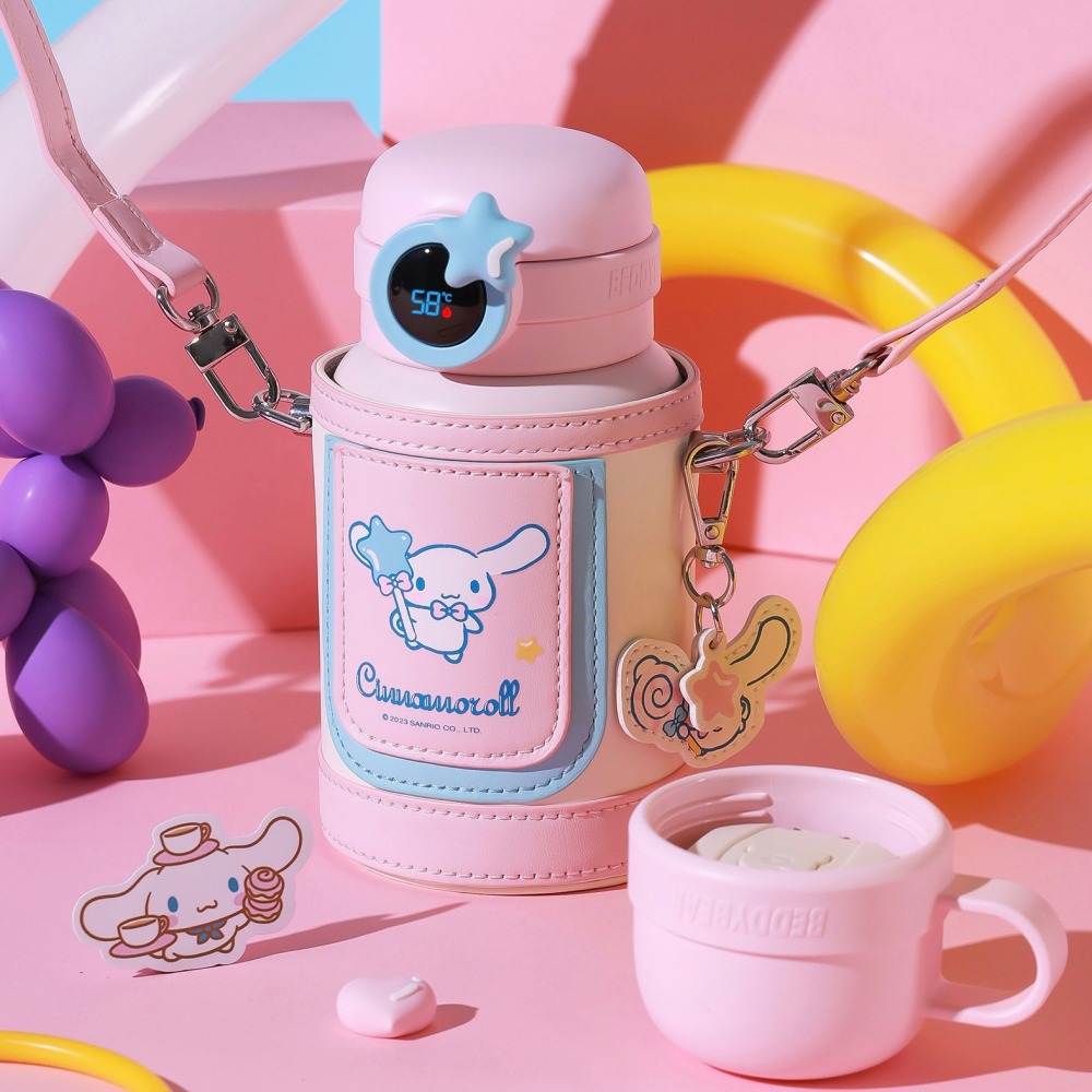 【杯具熊】正版 三麗鷗 圈圈兒童壺款式 玉桂狗 保溫杯 保溫瓶 水杯 水壺 480ml 韓國品牌 送禮-細節圖3