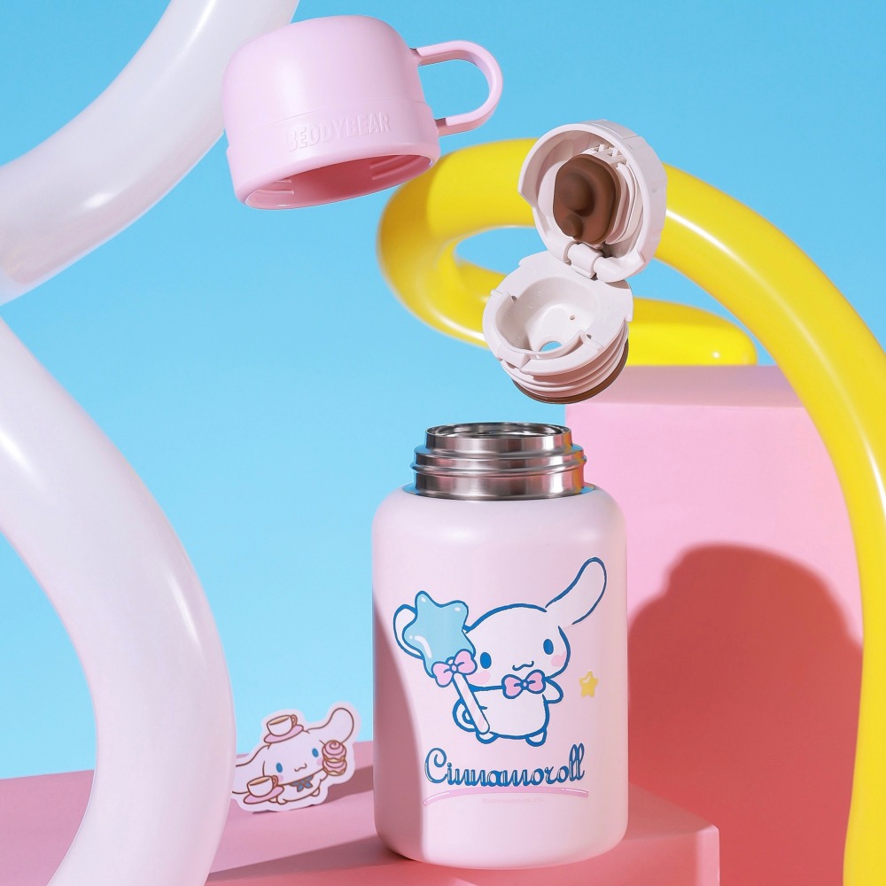 【杯具熊】正版 三麗鷗 圈圈兒童壺款式 玉桂狗 保溫杯 保溫瓶 水杯 水壺 480ml 韓國品牌 送禮-細節圖4