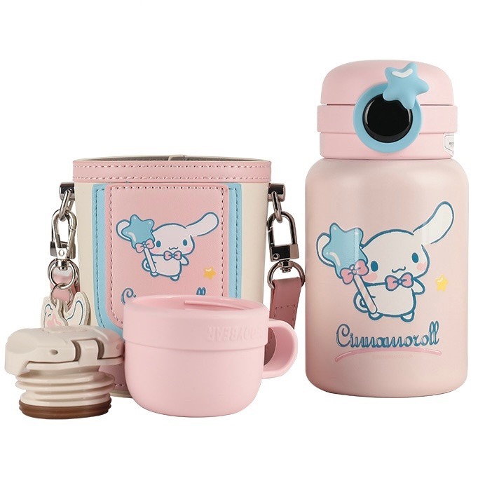 【杯具熊】正版 三麗鷗 圈圈兒童壺款式 玉桂狗 保溫杯 保溫瓶 水杯 水壺 480ml 韓國品牌 送禮-細節圖5