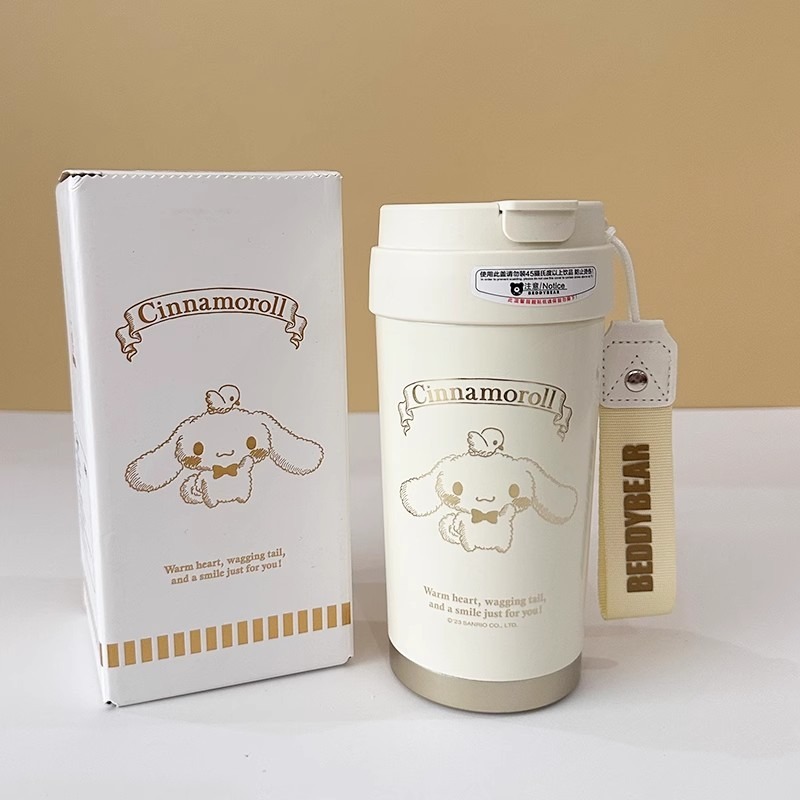 【杯具熊】正版 三麗鷗 輕心咖啡杯款式 玉桂狗 保溫杯 保溫瓶 水杯 水壺 500ml 韓國品牌 送禮-規格圖4