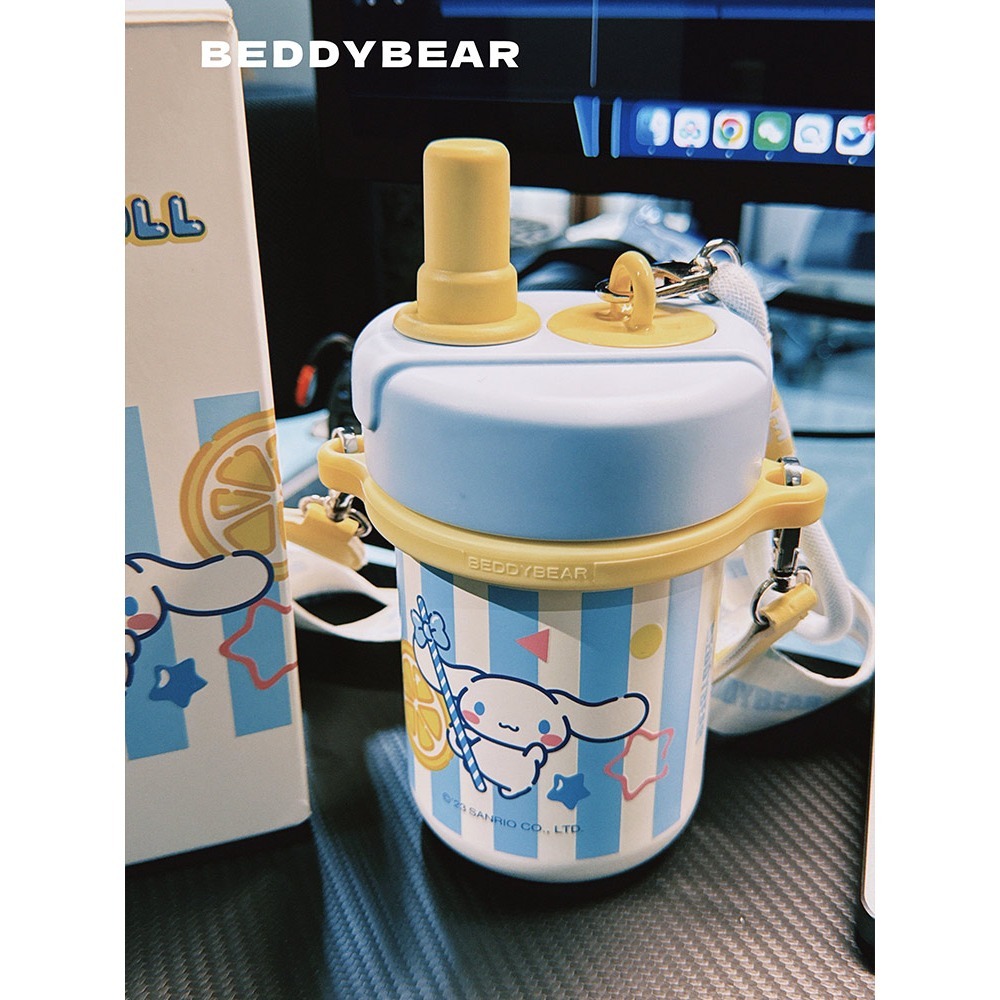 【杯具熊】正版 三麗鷗 成人果萃保溫杯款式 玉桂狗 保溫杯 保溫瓶 水杯 水壺 450ml 韓國品牌 送禮-細節圖2