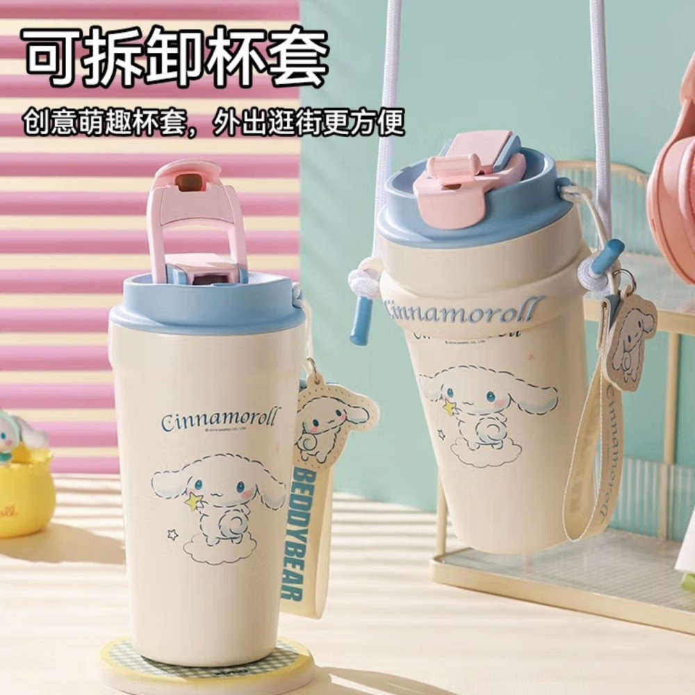 【杯具熊】正版 三麗鷗 心氣咖啡杯款式 玉桂狗 保溫杯 保溫瓶 水杯 水壺 500ml 韓國品牌 送禮-細節圖2