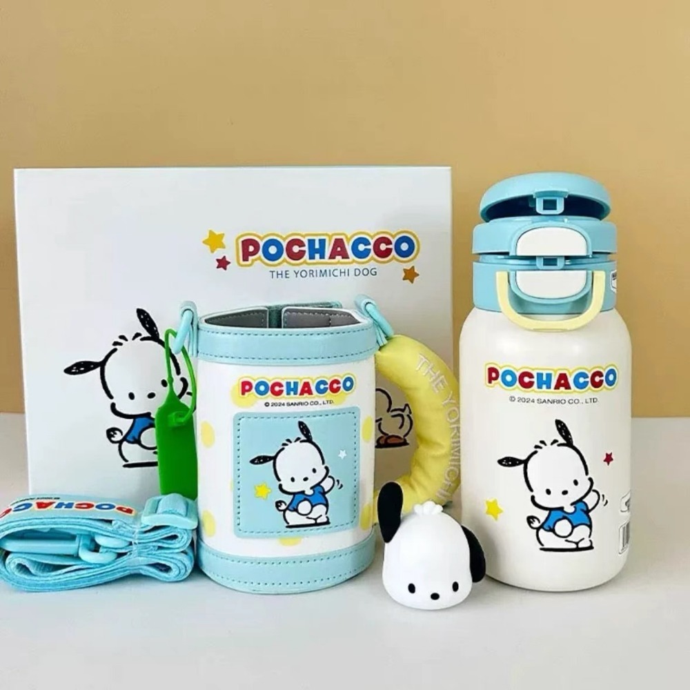 【杯具熊】正版 三麗鷗 綻放雙飲杯款式 帕恰狗 保溫杯 保溫瓶 水杯 水壺 520ml 韓國品牌 送禮-規格圖5