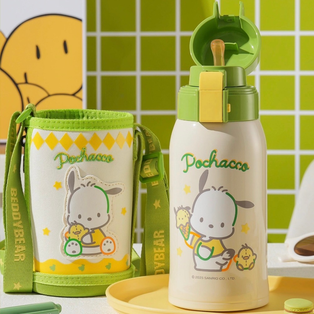 【杯具熊】正版 三麗鷗 復古雙飲杯款式 帕恰狗 保溫杯 保溫瓶 水杯 水壺 620ml 韓國品牌 送禮-規格圖5