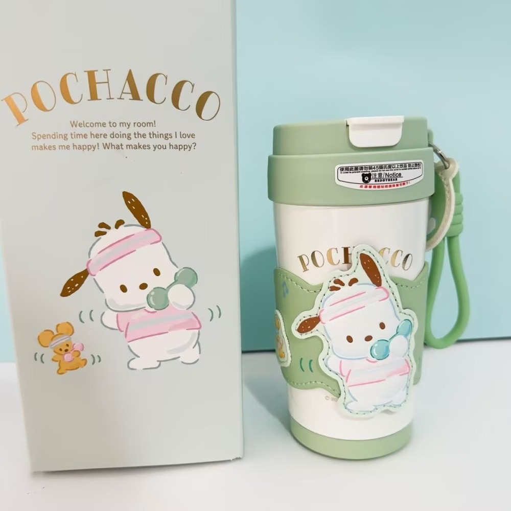 【杯具熊】正版 三麗鷗 輕心保溫咖啡杯款式 帕恰狗 保溫杯 保溫瓶 水杯 水壺 500ml 韓國品牌 送禮-細節圖5