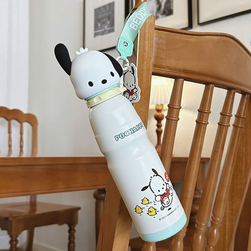 【杯具熊】正版 三麗鷗 運動杯款式 帕恰狗 保溫杯 保溫瓶 水杯 水壺 600ml 韓國品牌 送禮-細節圖2