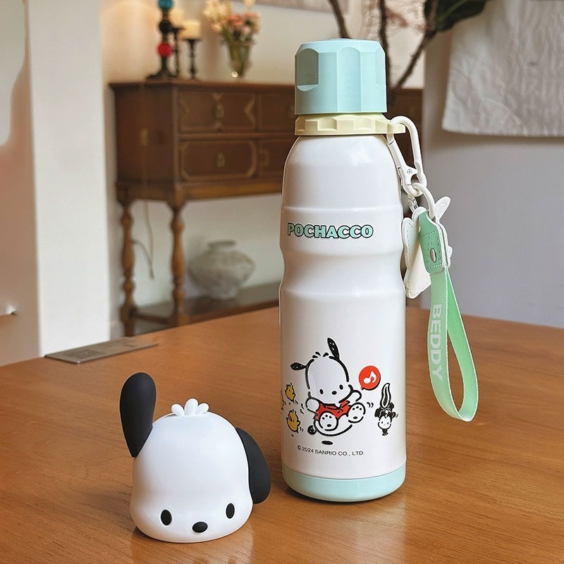 【杯具熊】正版 三麗鷗 運動杯款式 帕恰狗 保溫杯 保溫瓶 水杯 水壺 600ml 韓國品牌 送禮-細節圖3