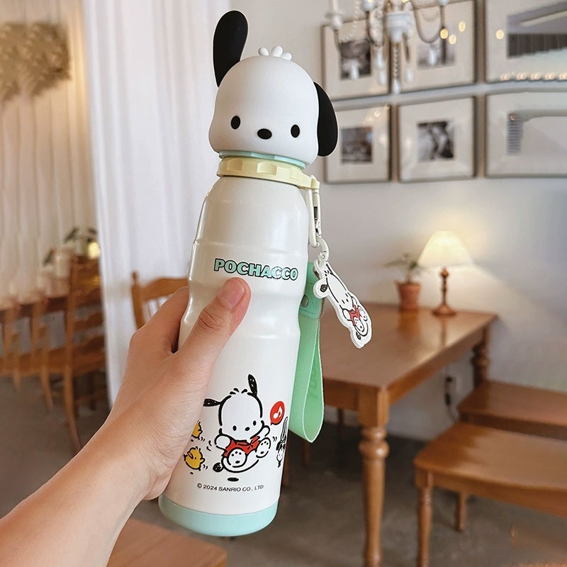 【杯具熊】正版 三麗鷗 運動杯款式 帕恰狗 保溫杯 保溫瓶 水杯 水壺 600ml 韓國品牌 送禮-細節圖4