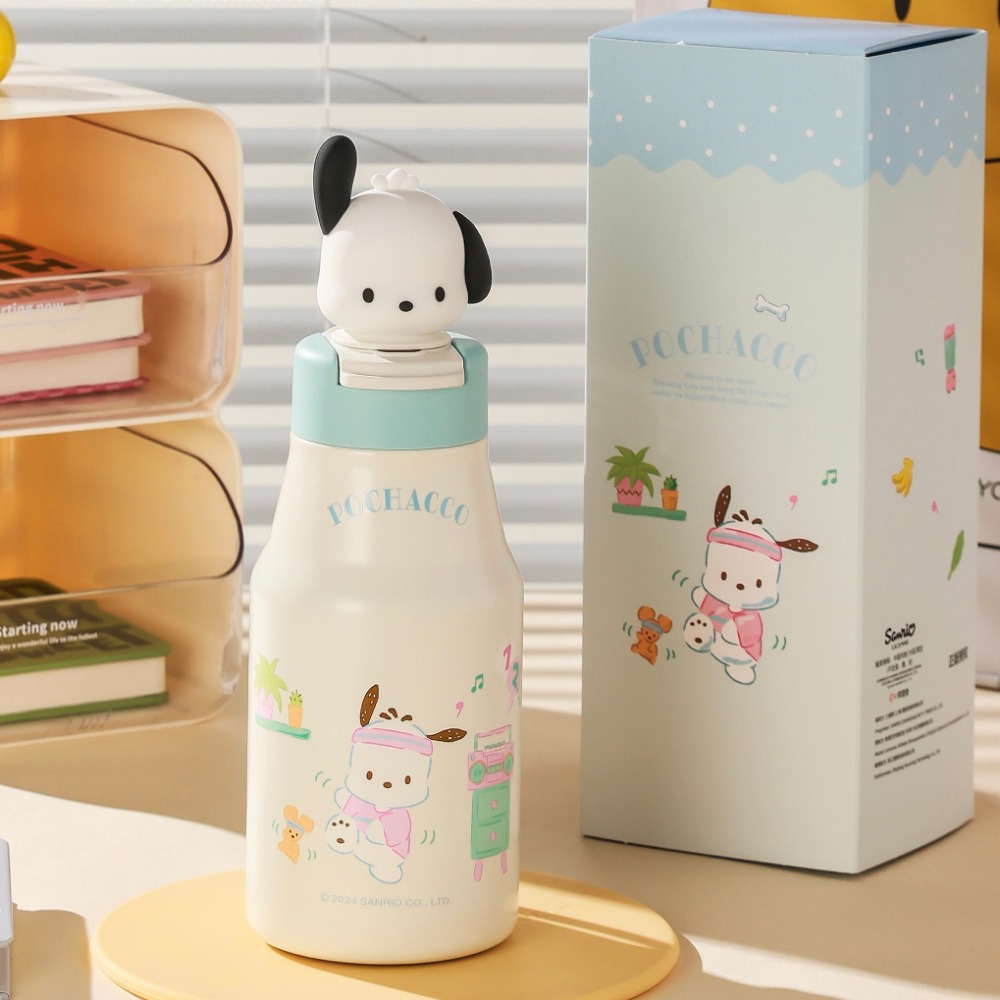 【杯具熊】正版 三麗鷗 趁手保溫杯款式 帕恰狗 保溫杯 保溫瓶 水杯 水壺 430ml 韓國品牌 送禮-規格圖5