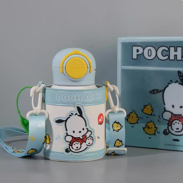 【杯具熊】正版 三麗鷗 妙趣兒童杯款式 帕恰狗 保溫杯 保溫瓶 水杯 水壺 480ml 韓國品牌 送禮-細節圖2