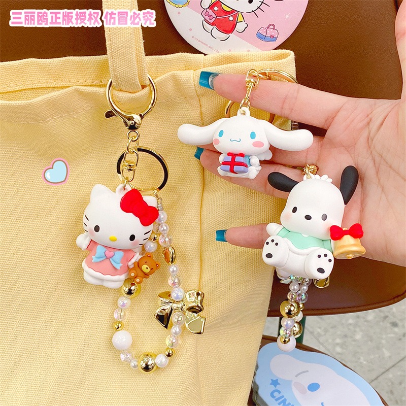 【冉紅】正版 三麗鷗 家族小天使系列 玩偶包包小掛件 毛绒玩具鑰匙扣 书包掛飾 吊飾 送禮-細節圖3