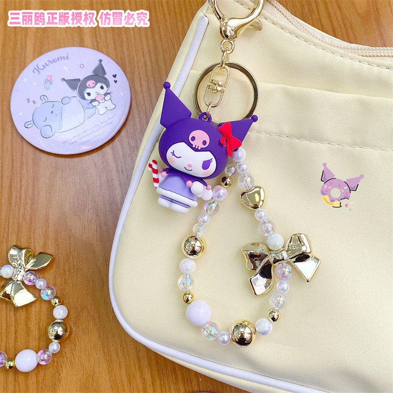 【冉紅】正版 三麗鷗 家族小天使系列 玩偶包包小掛件 毛绒玩具鑰匙扣 书包掛飾 吊飾 送禮-細節圖4