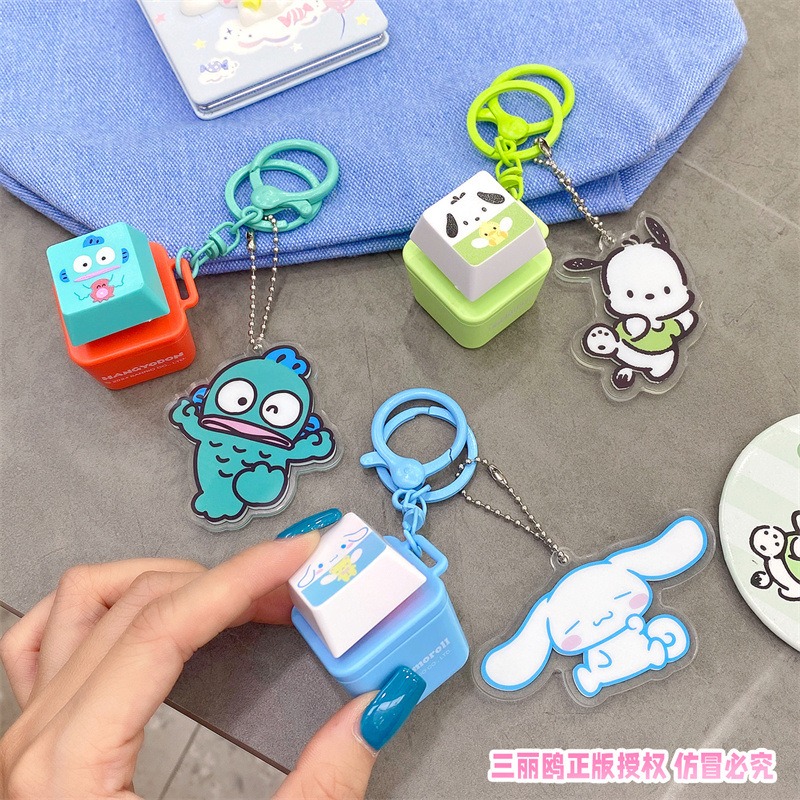 【冉紅】正版 三麗鷗 解压迷你按键系列 鑰匙扣 庫洛米 学生书包掛件 小礼物玩具 送禮-細節圖3