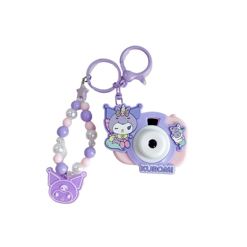 【冉紅】正版 三麗鷗 家族独角兽相機系列掛件 卡通公仔发光掛件 创意包鑰匙扣 吊飾 送禮-細節圖5