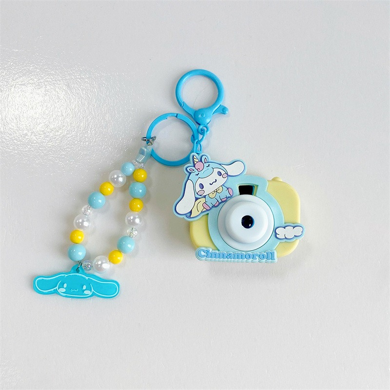 【冉紅】正版 三麗鷗 家族独角兽相機系列掛件 卡通公仔发光掛件 创意包鑰匙扣 吊飾 送禮-規格圖5