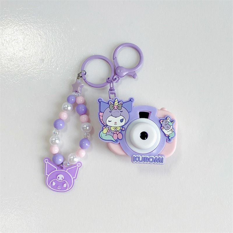 【冉紅】正版 三麗鷗 家族独角兽相機系列掛件 卡通公仔发光掛件 创意包鑰匙扣 吊飾 送禮-規格圖5