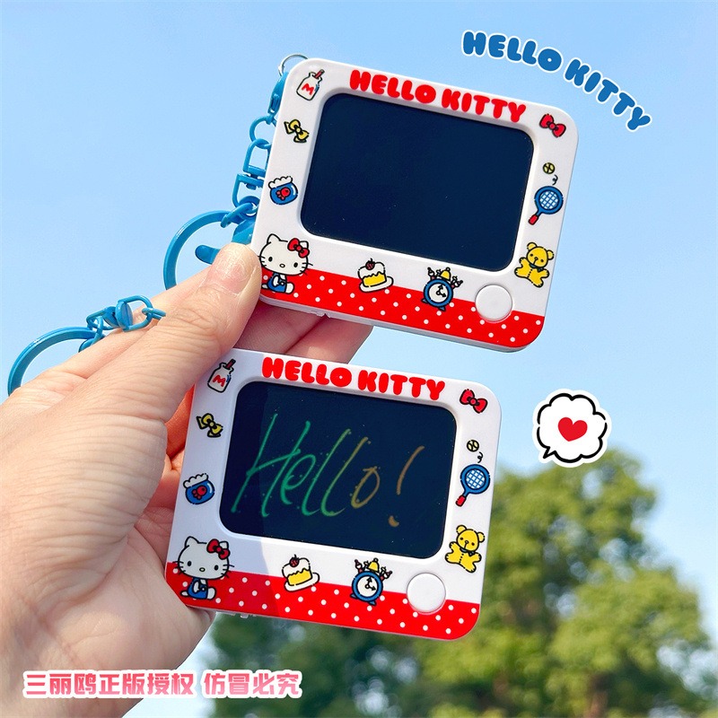 【冉紅】正版 HelloKitty 三麗鷗 涂鸦板系列 书包掛件 可爱包包鑰匙扣公仔 吊飾 送禮-細節圖3