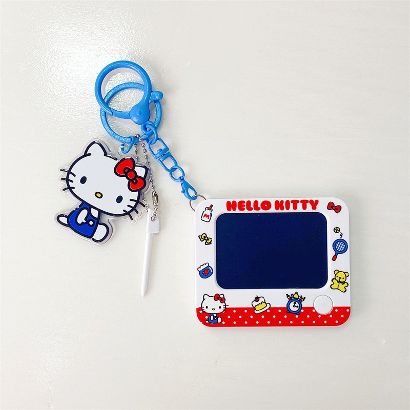 【冉紅】正版 HelloKitty 三麗鷗 涂鸦板系列 书包掛件 可爱包包鑰匙扣公仔 吊飾 送禮-規格圖5
